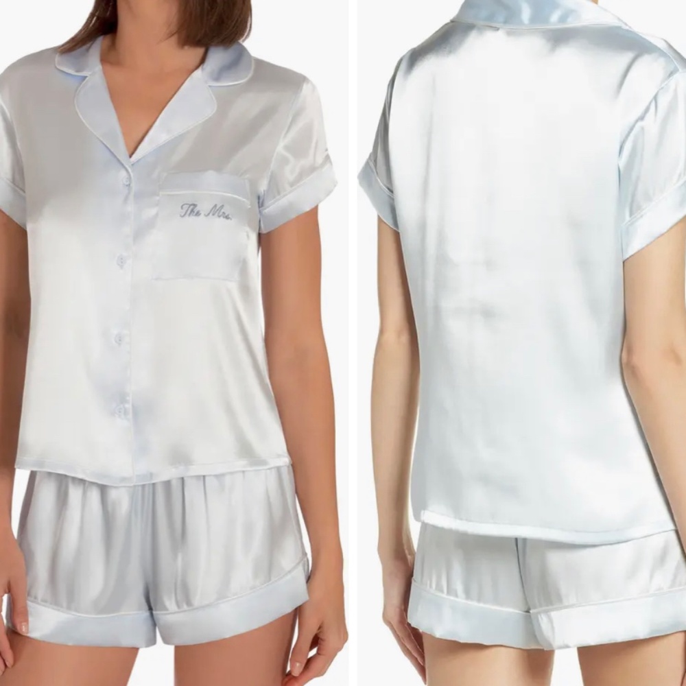 Bride/Bridesmaid/Mrs Satin Short Pajamas IN BLOOM BY JONQUIL